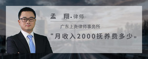 月收入2000抚养费多少?