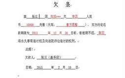 正规欠条书写格式