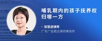 哺乳期内的孩子抚养权归哪一方