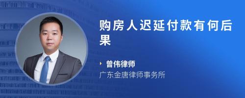 购房人迟延付款有何后果