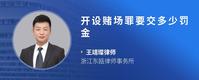 开设赌场罪要交多少罚金