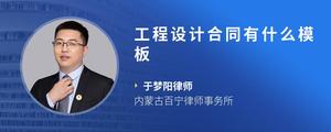 工程设计合同有什么模板