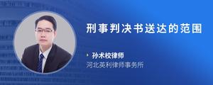 刑事判决书送达的范围