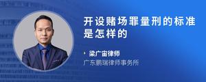 开设赌场罪量刑的标准是怎样的