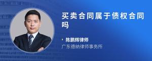 买卖合同属于债权合同吗