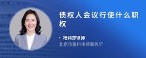 债权人会议行使什么职权