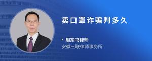 卖口罩诈骗判多久