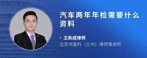 汽车两年年检需要什么资料