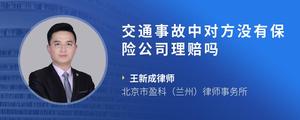 交通事故中对方没有保险公司理赔吗