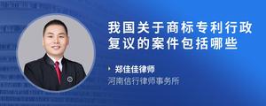 我国关于商标专利行政复议的案件包括哪些