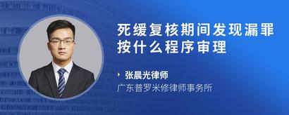 死缓复核期间发现漏罪按什么程序审理