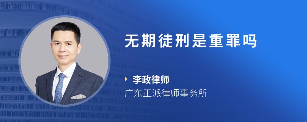 无期徒刑是重罪吗