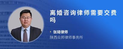 离婚咨询律师需要交费吗