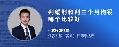 判缓刑和判三个月拘役哪个比较好