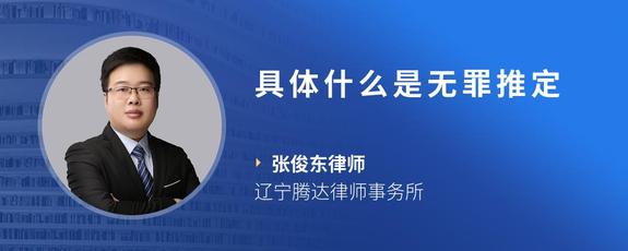 具体什么是无罪推定
