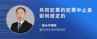 共同犯罪的犯罪中止是如何规定的