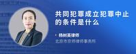 共同犯罪成立犯罪中止的条件是什么