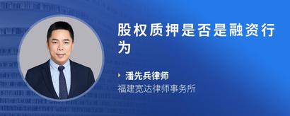 股权质押是否是融资行为