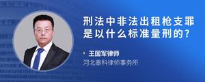 刑法中非法出租枪支罪是以什么标准量刑的??