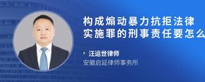 构成煽动暴力抗拒法律实施罪的刑事责任要怎么承担?