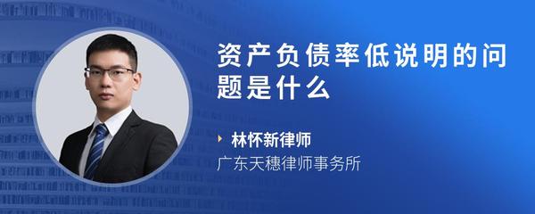资产负债率低说明的问题是什么