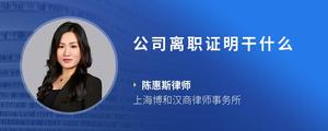 公司离职证明干什么