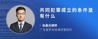 共同犯罪成立的条件是有什么