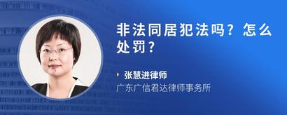 非法同居犯法吗?怎么处罚?