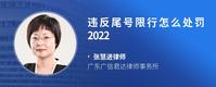 违反尾号限行怎么处罚2022