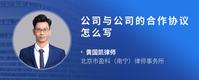 公司与公司的合作协议怎么写