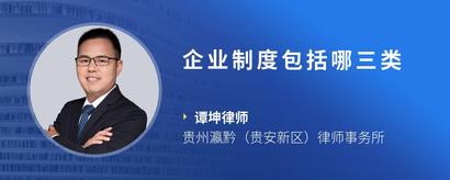 企业制度包括哪三类