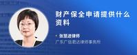 财产保全申请提供什么资料