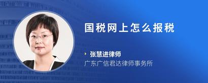国税网上怎么报税