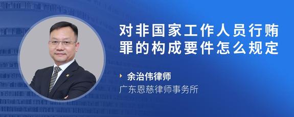 对非国家工作人员行贿罪的构成要件怎么规定