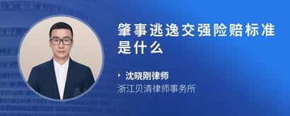 肇事逃逸交强险赔标准是什么