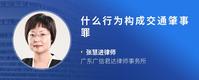 什么行为构成交通肇事罪
