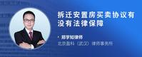 拆迁安置房买卖协议有没有法律保障