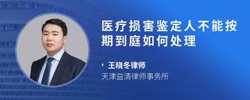 医疗损害鉴定人不能按期到庭如何处理