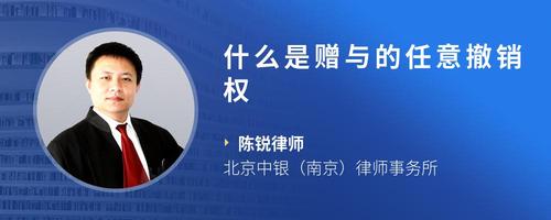 什么是赠与的任意撤销权