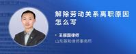 解除劳动关系离职原因怎么写