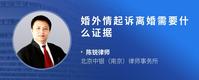 婚外情起诉离婚需要什么证据
