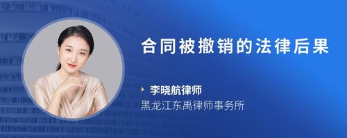 合同被撤销的法律后果