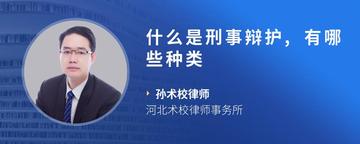 什么是刑事辩护,有哪些种类