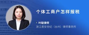 个体工商户怎样报税