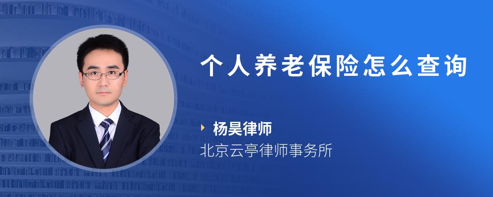 个人养老保险怎么查询