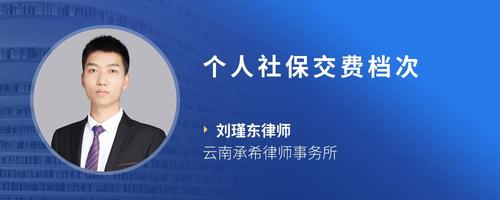 个人社保交费档次