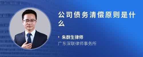 公司债务清偿原则是什么