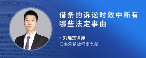 借条的诉讼时效中断有哪些法定事由