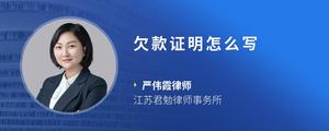 欠款证明怎么写