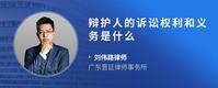 辩护人的诉讼权利和义务是什么
